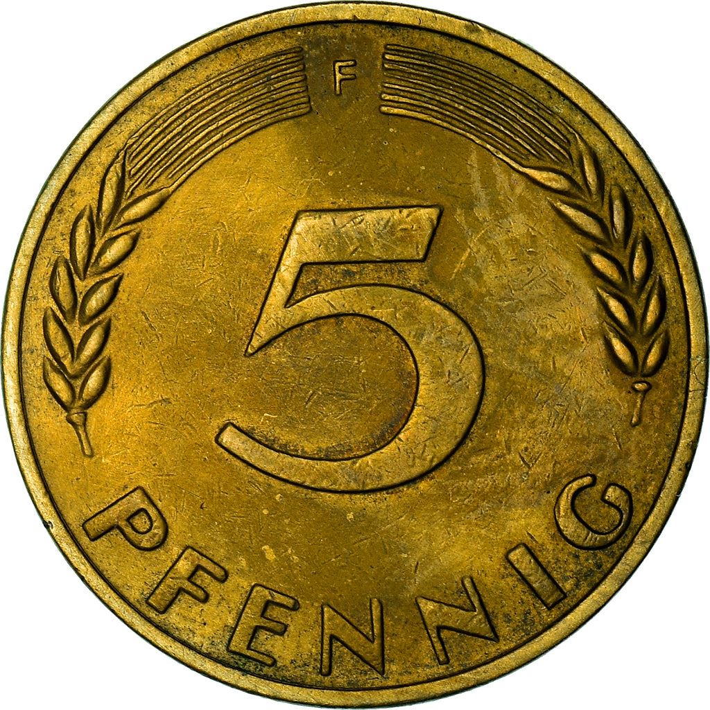 West German 5 Pfennig | KM107 | 1950 - 2001