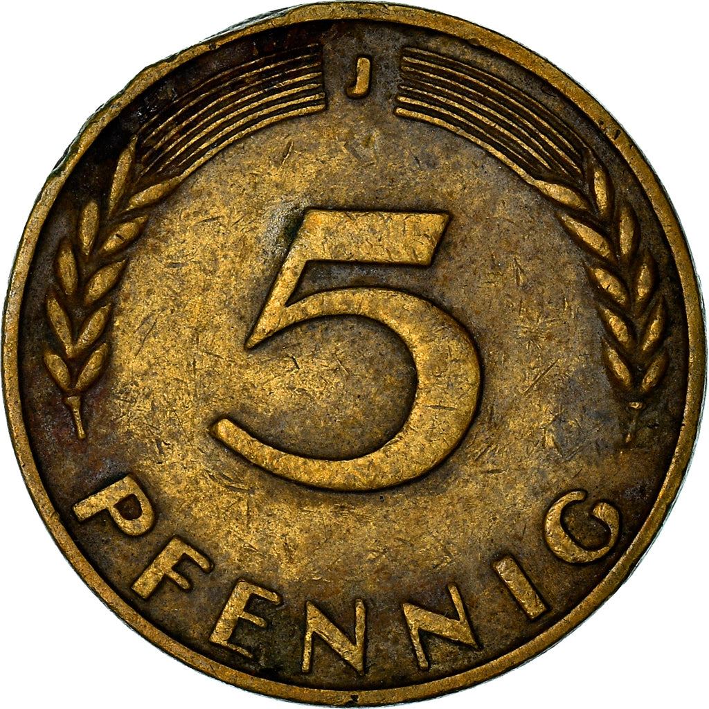 West German 5 Pfennig | KM107 | 1950 - 2001