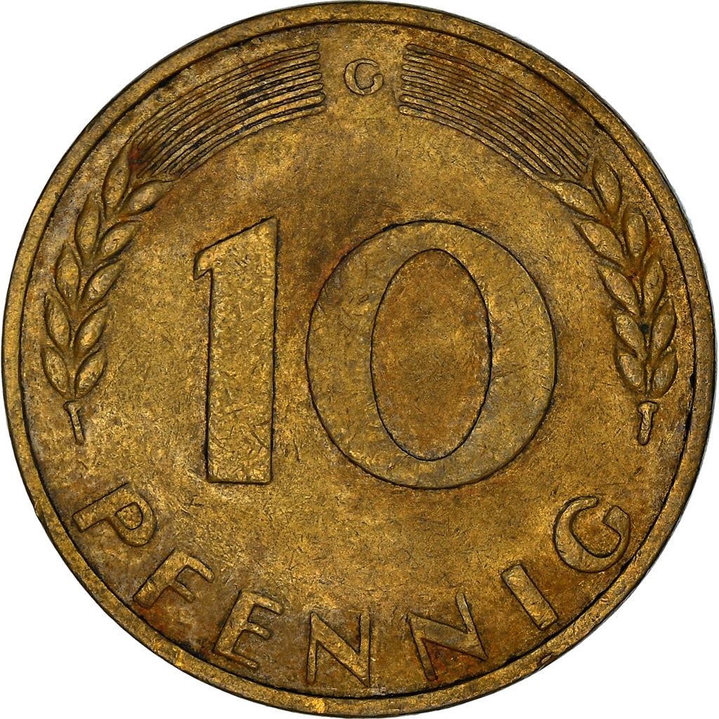 West Germany 10 Pfennig | 100 Coins | Bundesrepublik Deutschland | KM108 | 1950 - 2001