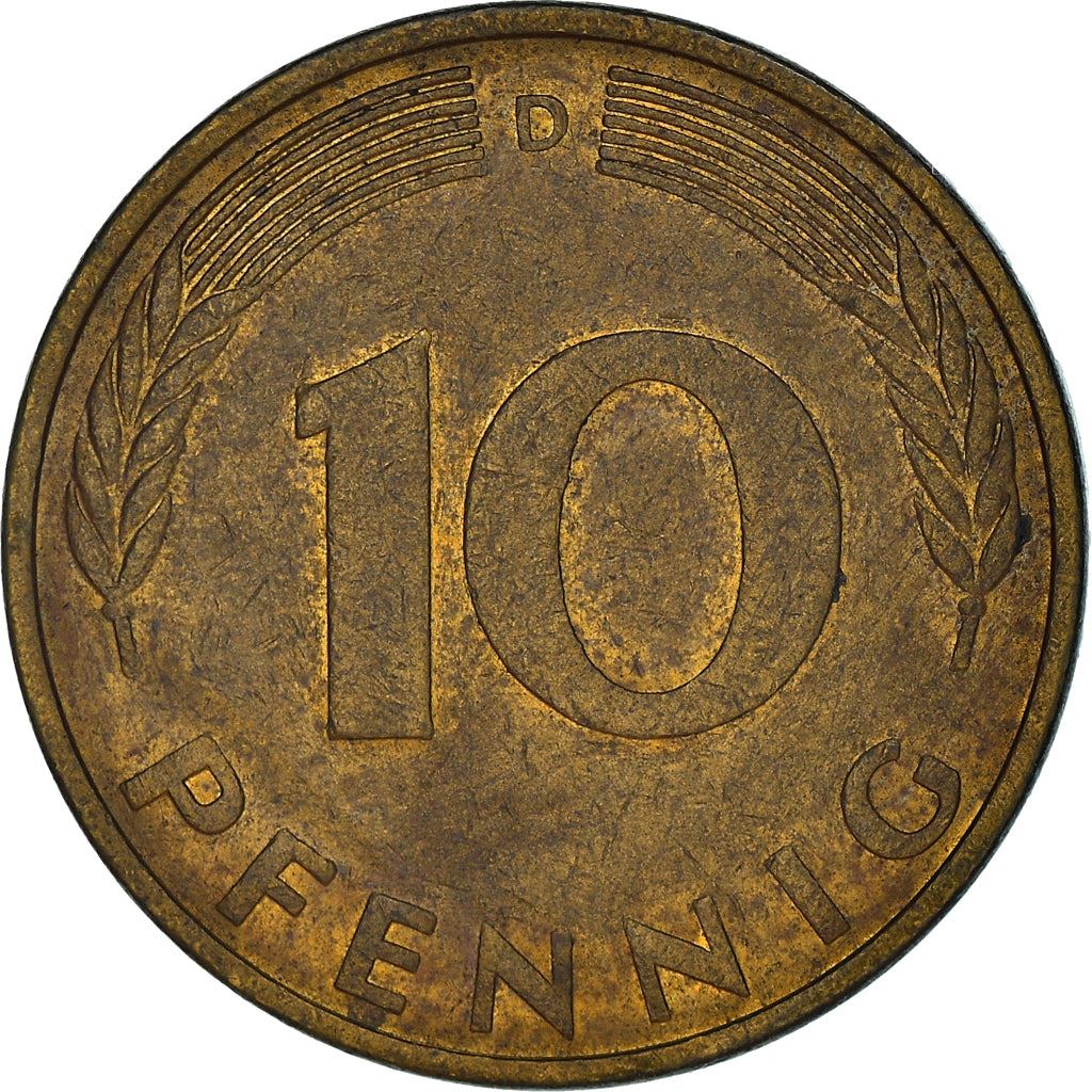 West Germany 10 Pfennig | 100 Coins | Bundesrepublik Deutschland | KM108 | 1950 - 2001