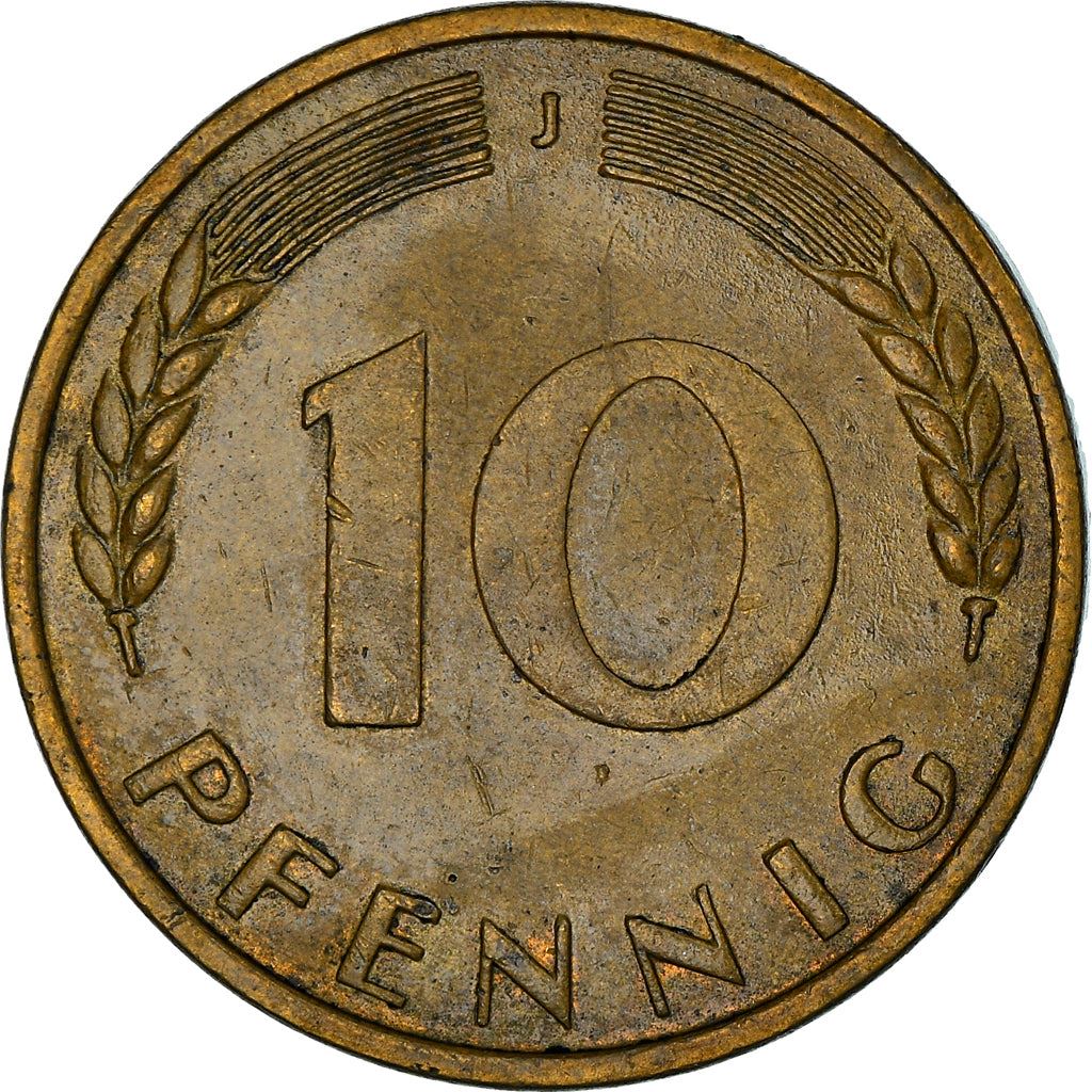 West Germany 10 Pfennig | 100 Coins | Bundesrepublik Deutschland | KM108 | 1950 - 2001