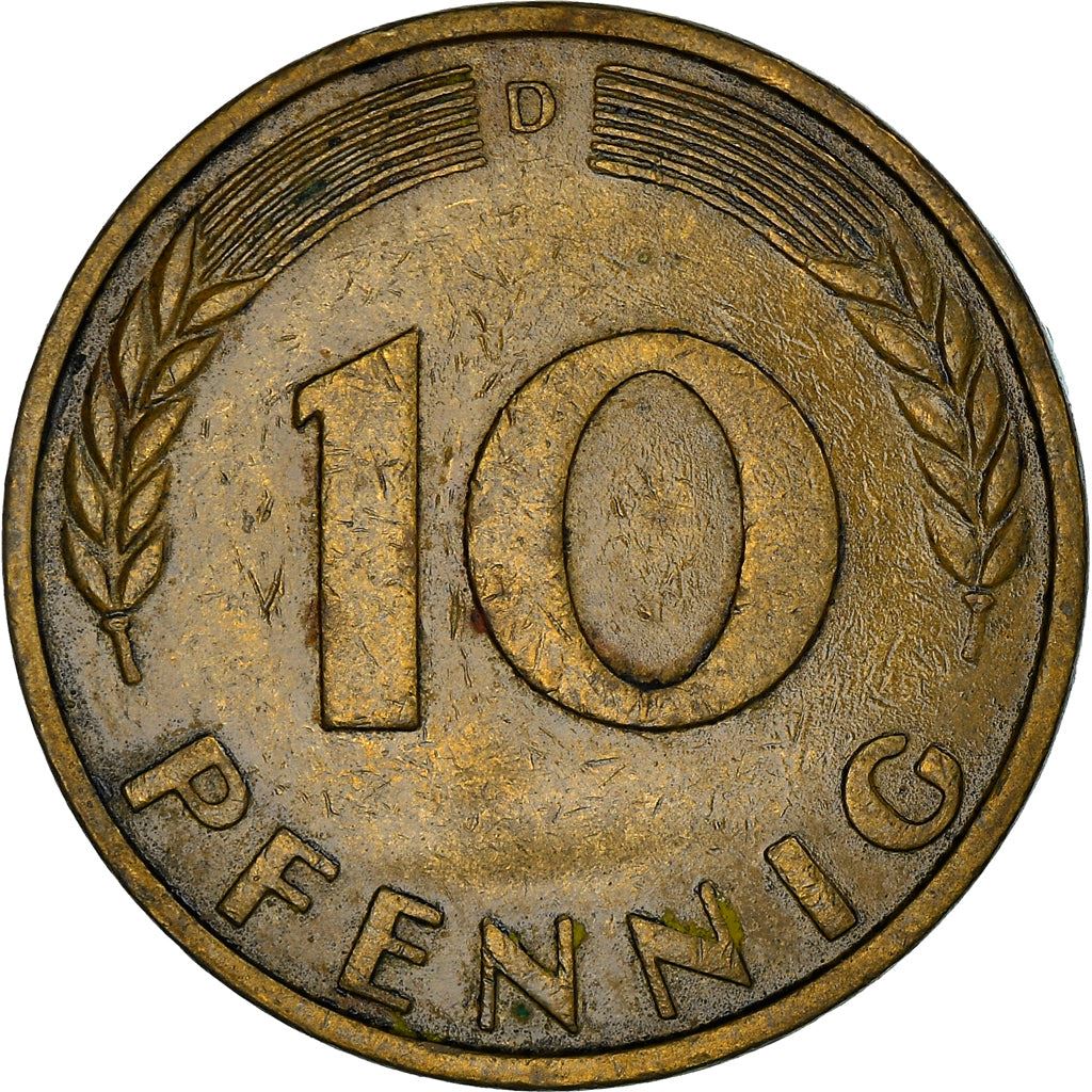 West Germany 10 Pfennig | 100 Coins | Bundesrepublik Deutschland | KM108 | 1950 - 2001