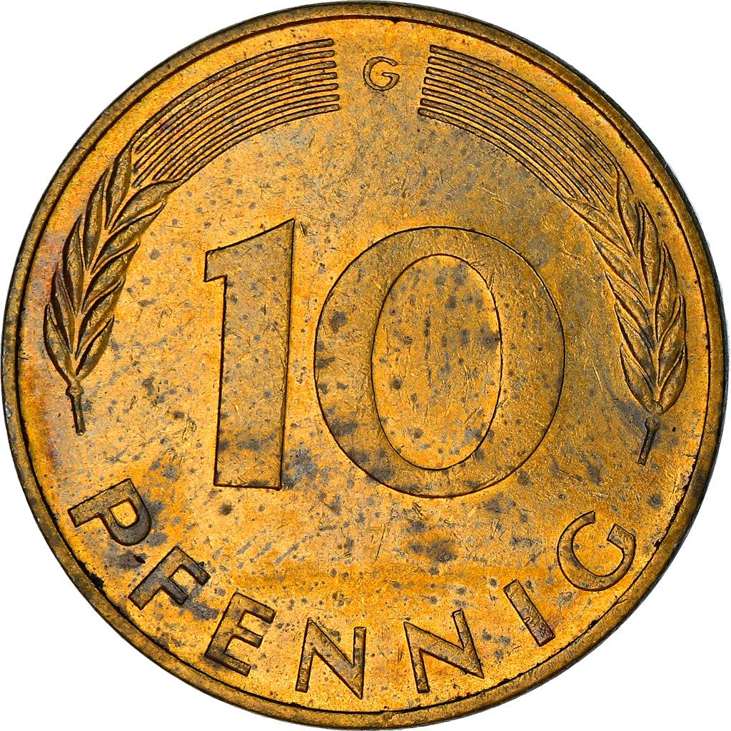 West Germany 10 Pfennig | 100 Coins | Bundesrepublik Deutschland | KM108 | 1950 - 2001