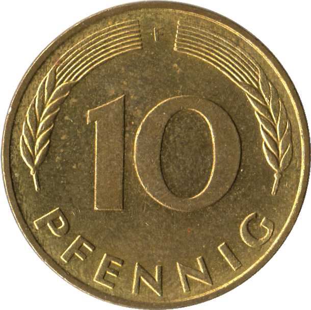 West Germany 10 Pfennig | 100 Coins | Bundesrepublik Deutschland | KM108 | 1950 - 2001