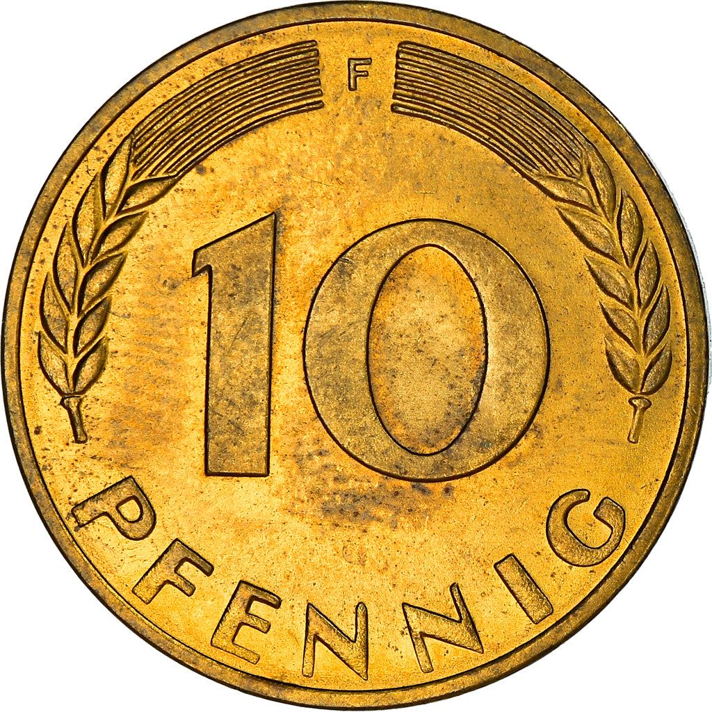 West Germany 10 Pfennig | 100 Coins | Bundesrepublik Deutschland | KM108 | 1950 - 2001