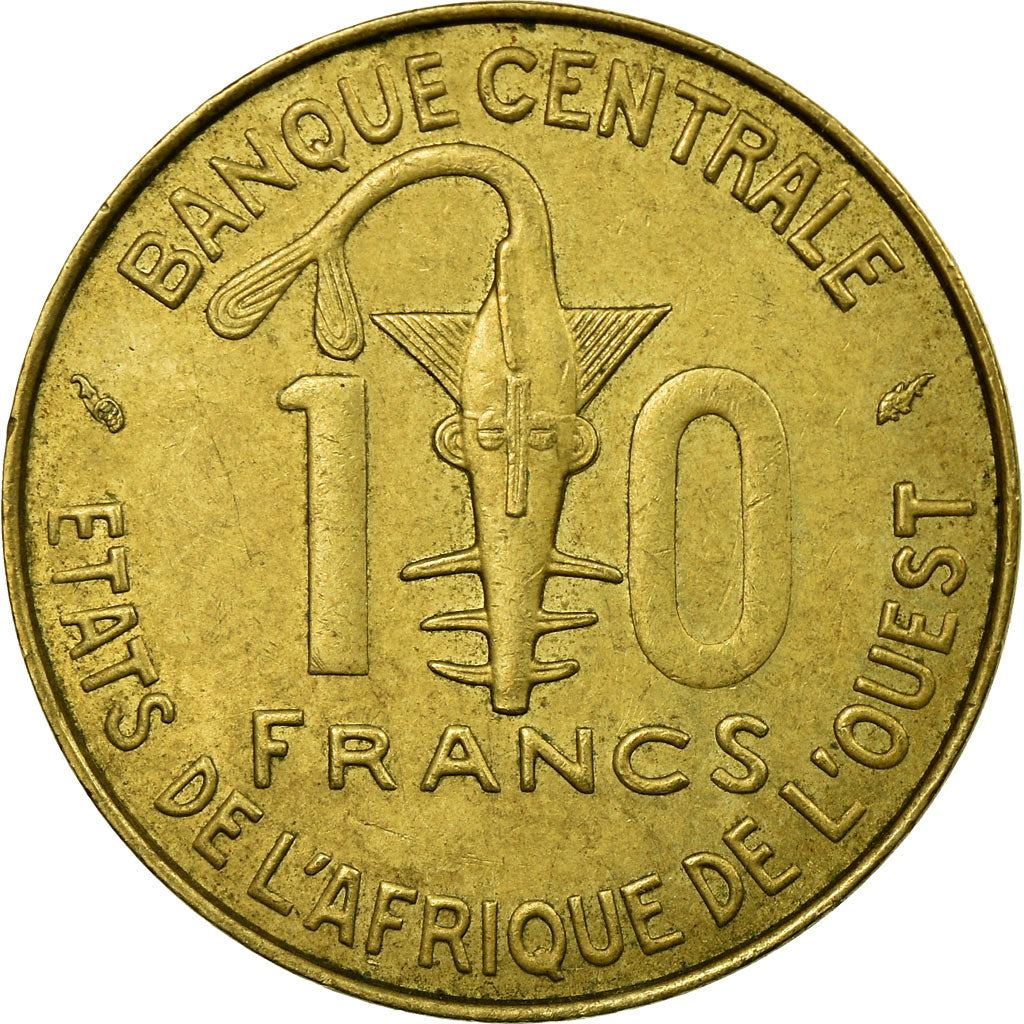 Western African States | 10 Francs Coin | Sawfish | Gazelle | KM1a | 1966 - 1981