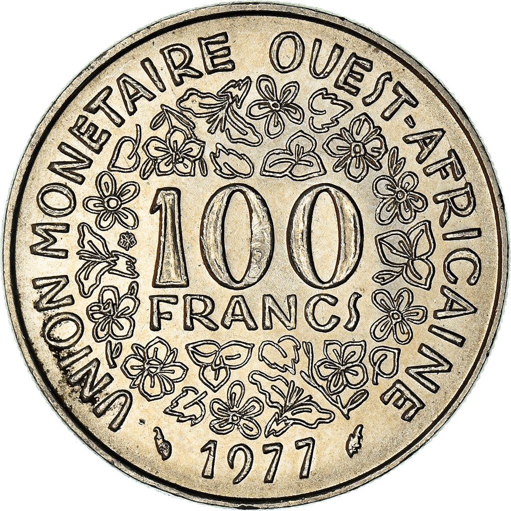 Western African States | 100 Francs Coin | Sawfish | Flowers | KM4 | 1967 - 2009