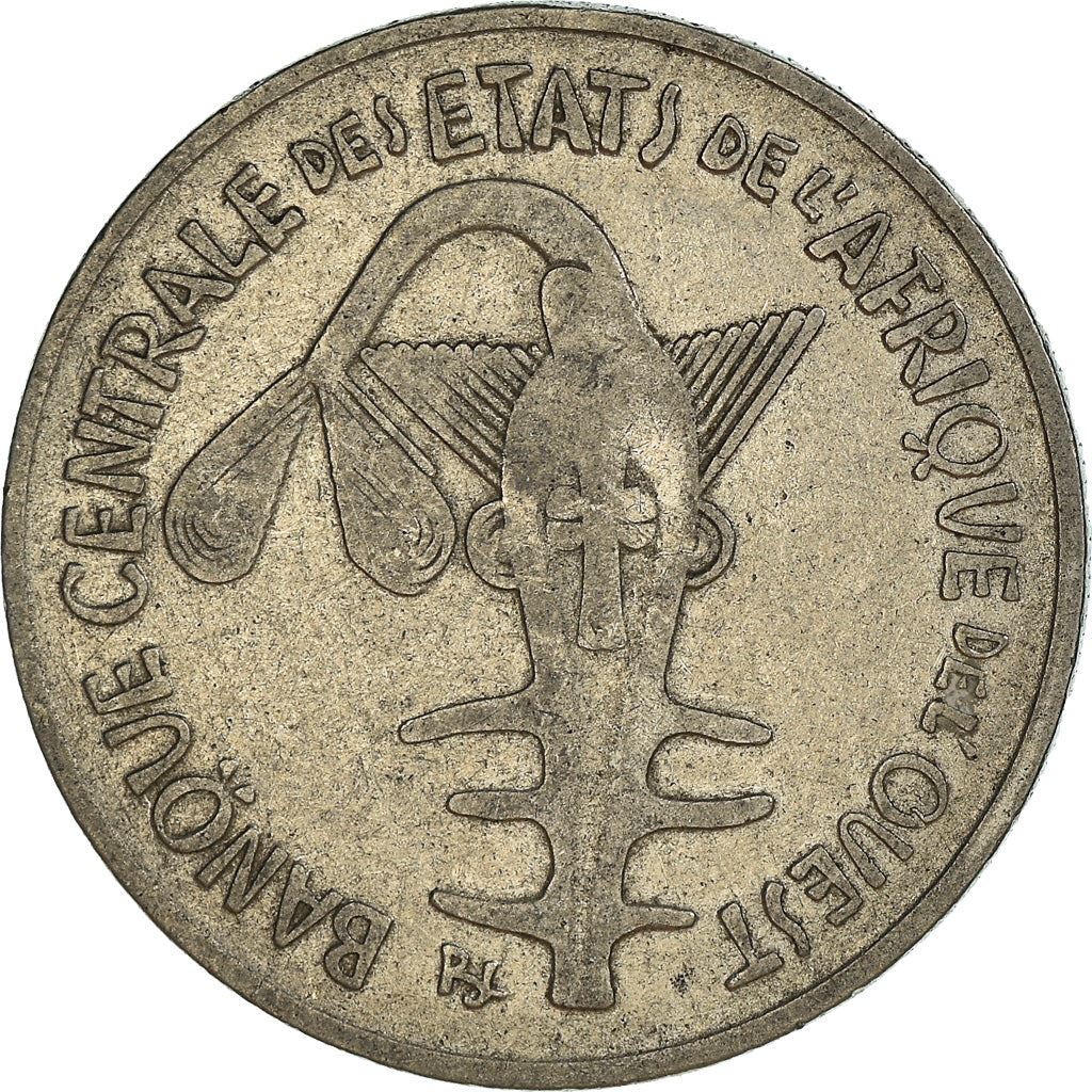 Western African States | 100 Francs Coin | Sawfish | Flowers | KM4 | 1967 - 2009