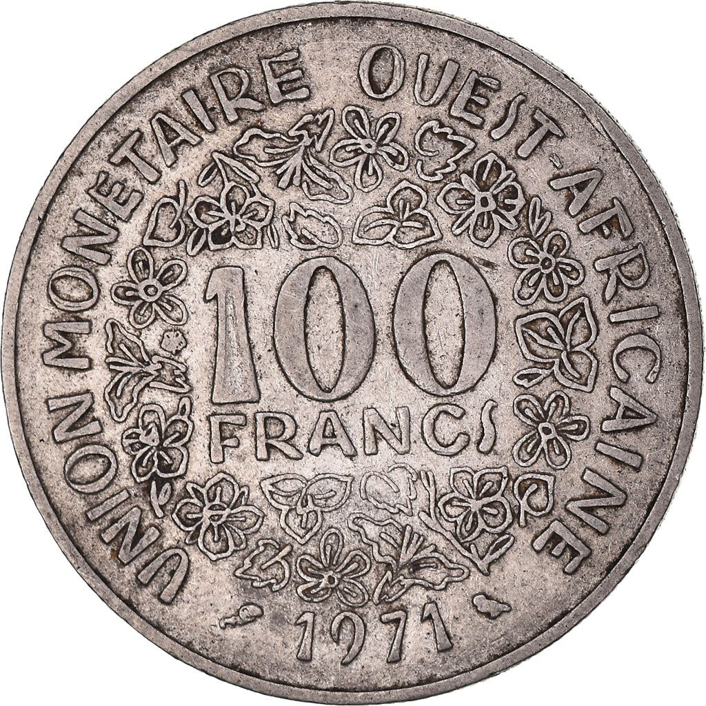 Western African States | 100 Francs Coin | Sawfish | Flowers | KM4 | 1967 - 2009