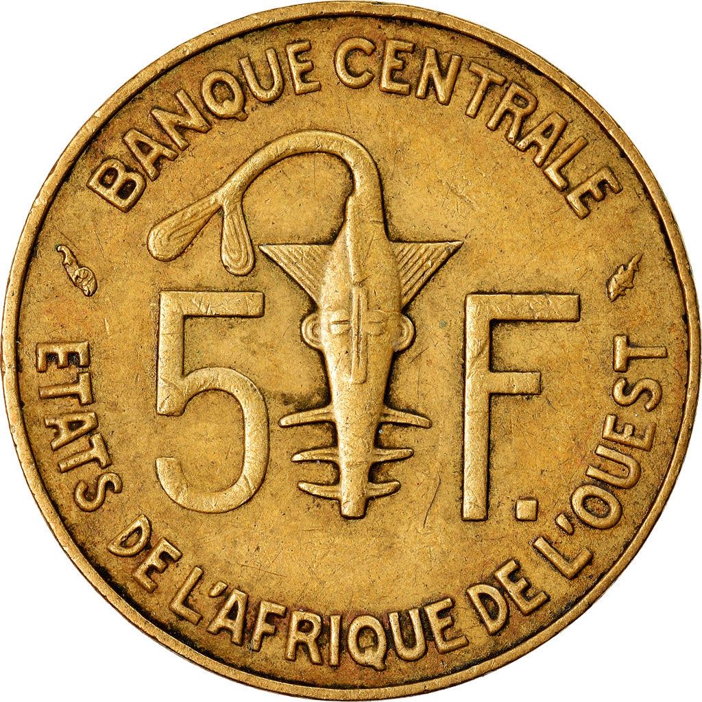 Western African States | 5 Francs Coin | Sawfish | Gazelle | KM2a | 1965 - 2020