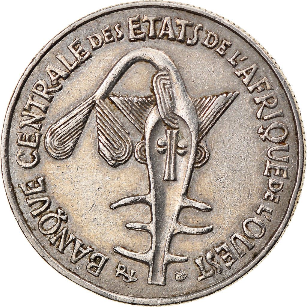 Western African States | 50 Francs Coin | Sawfish | Beans | Grain | Nuts | KM6 | 1972 - 2011