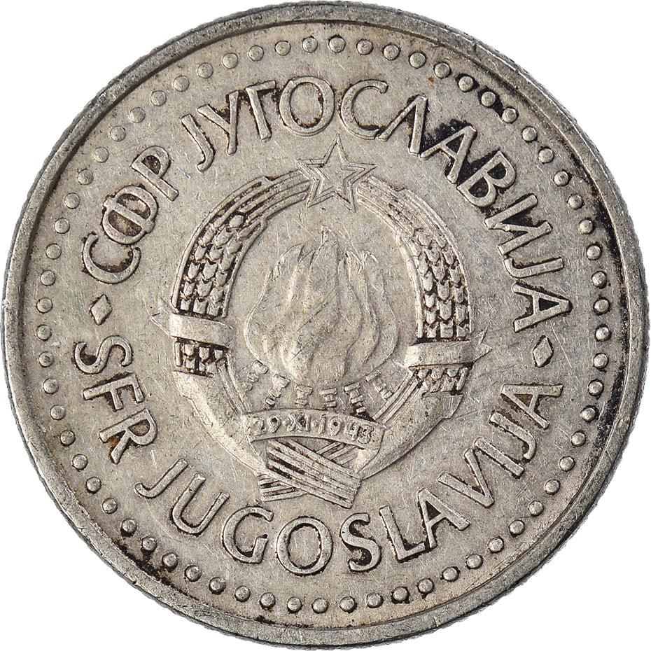 Yugoslavia 10 Dinara Coin | Flame | Star | KM89 | 1982 - 1988