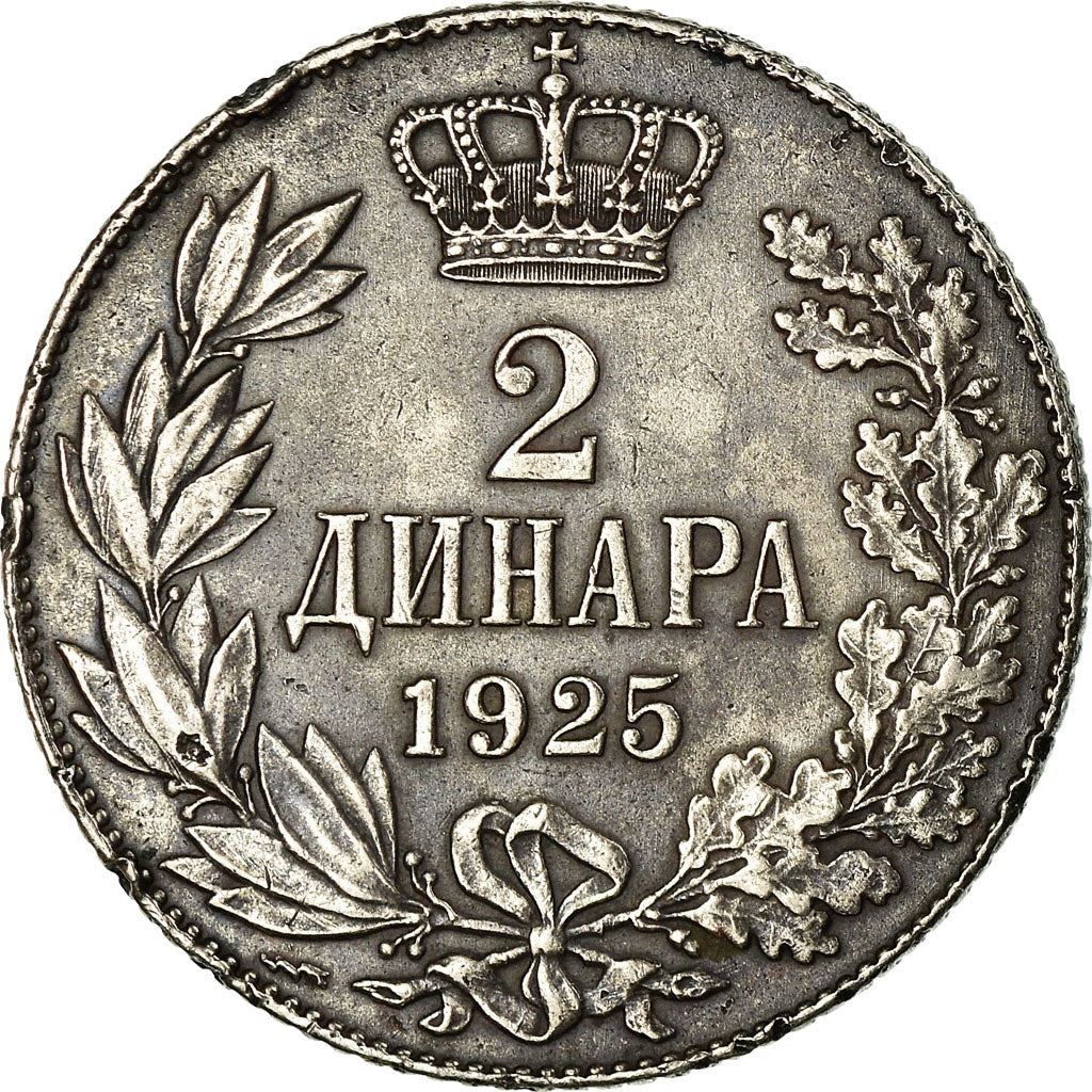 Yugoslavia 2 Dinara Coin | Aleksandar I | Flame | Star | Crown | KM6 | 1925