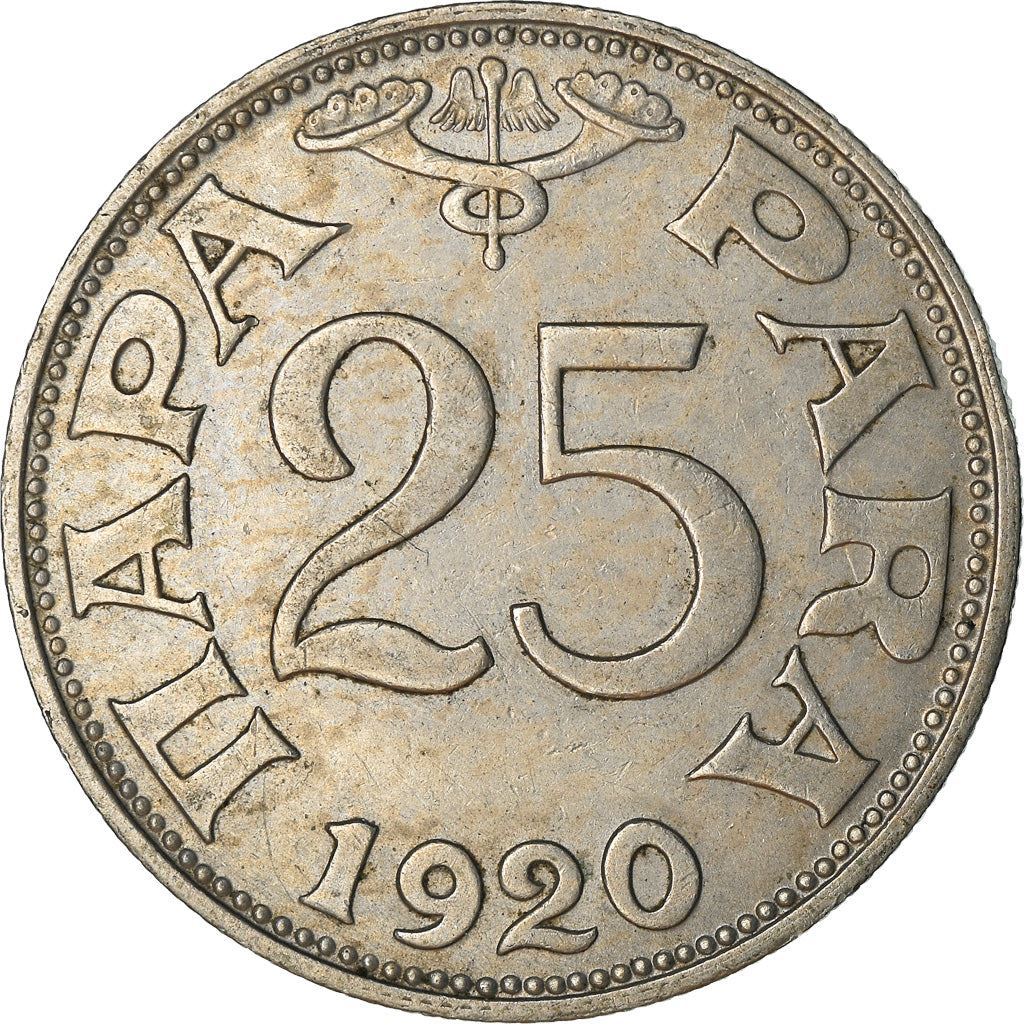 Yugoslavia 25 Para Coin | Petar I | Two Headed Eagle | KM3 | 1920