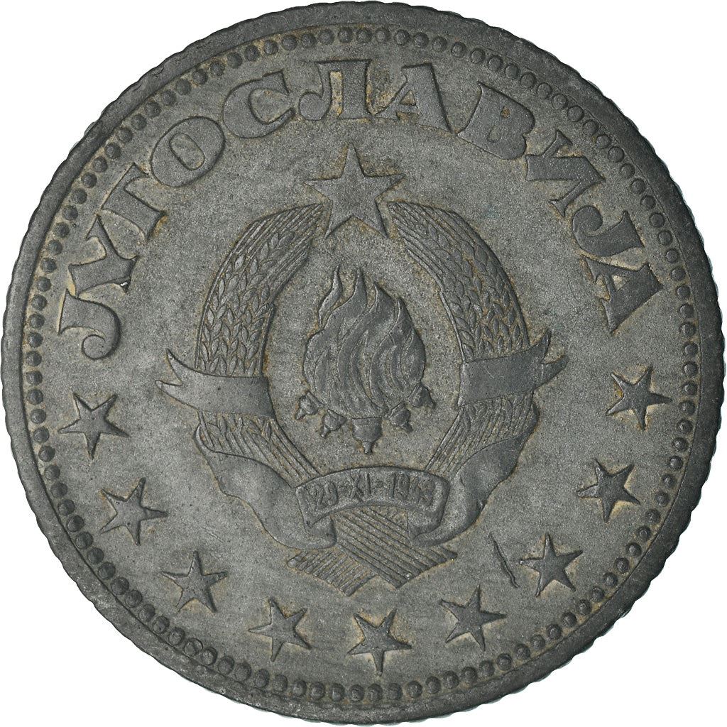 Yugoslavia 5 Dinara Coin | Flame | Stars | KM28 | 1945