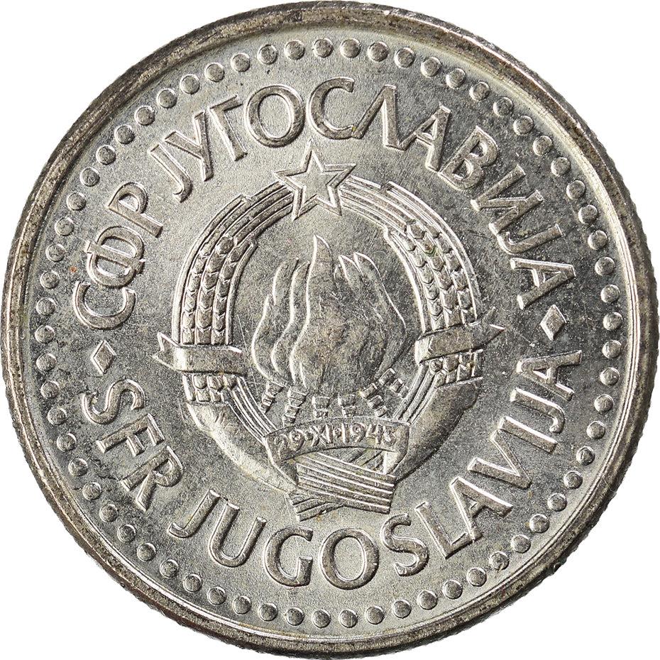 Yugoslavia Coin | 2 Dinara | Flame | Stars | KM143 | 1990 - 1992