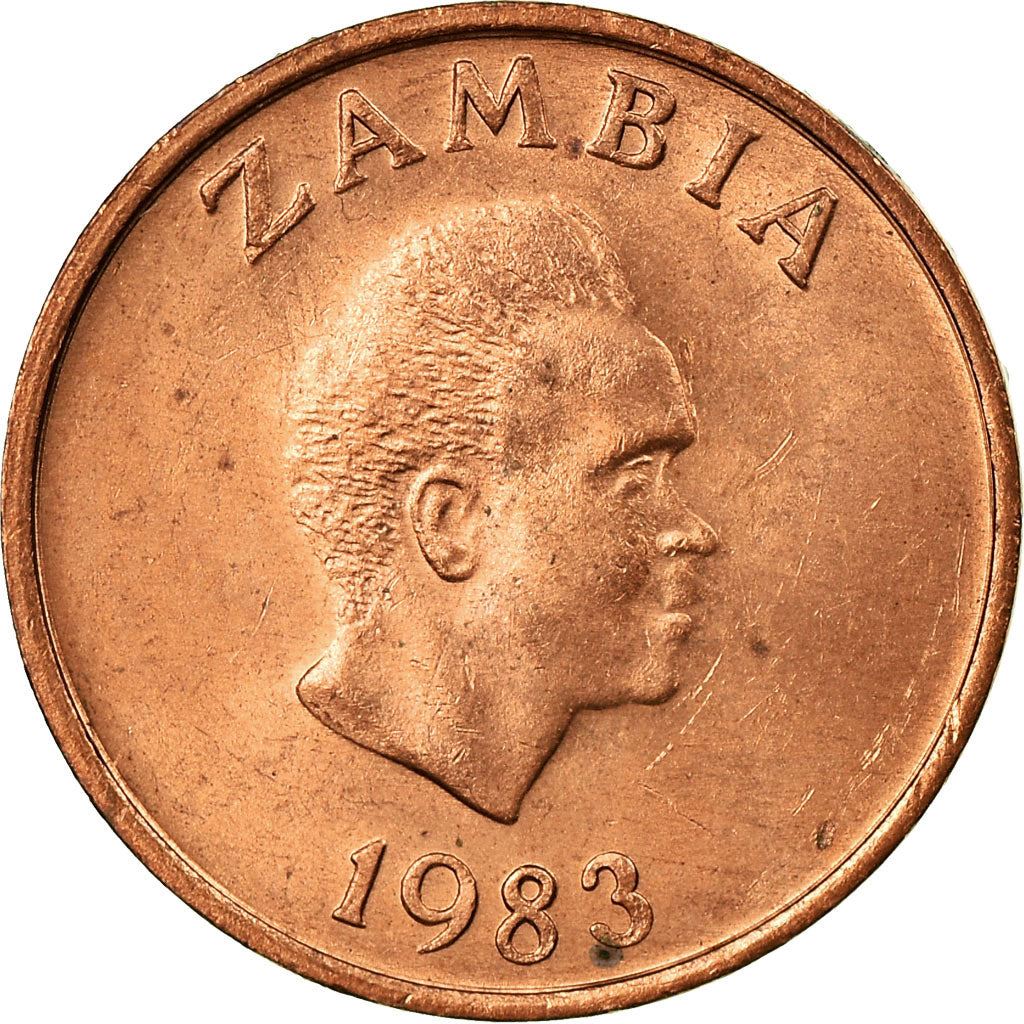 Zambia | 1 Ngwee Coin | Aardvark | Km:9A | 1982 - 1983