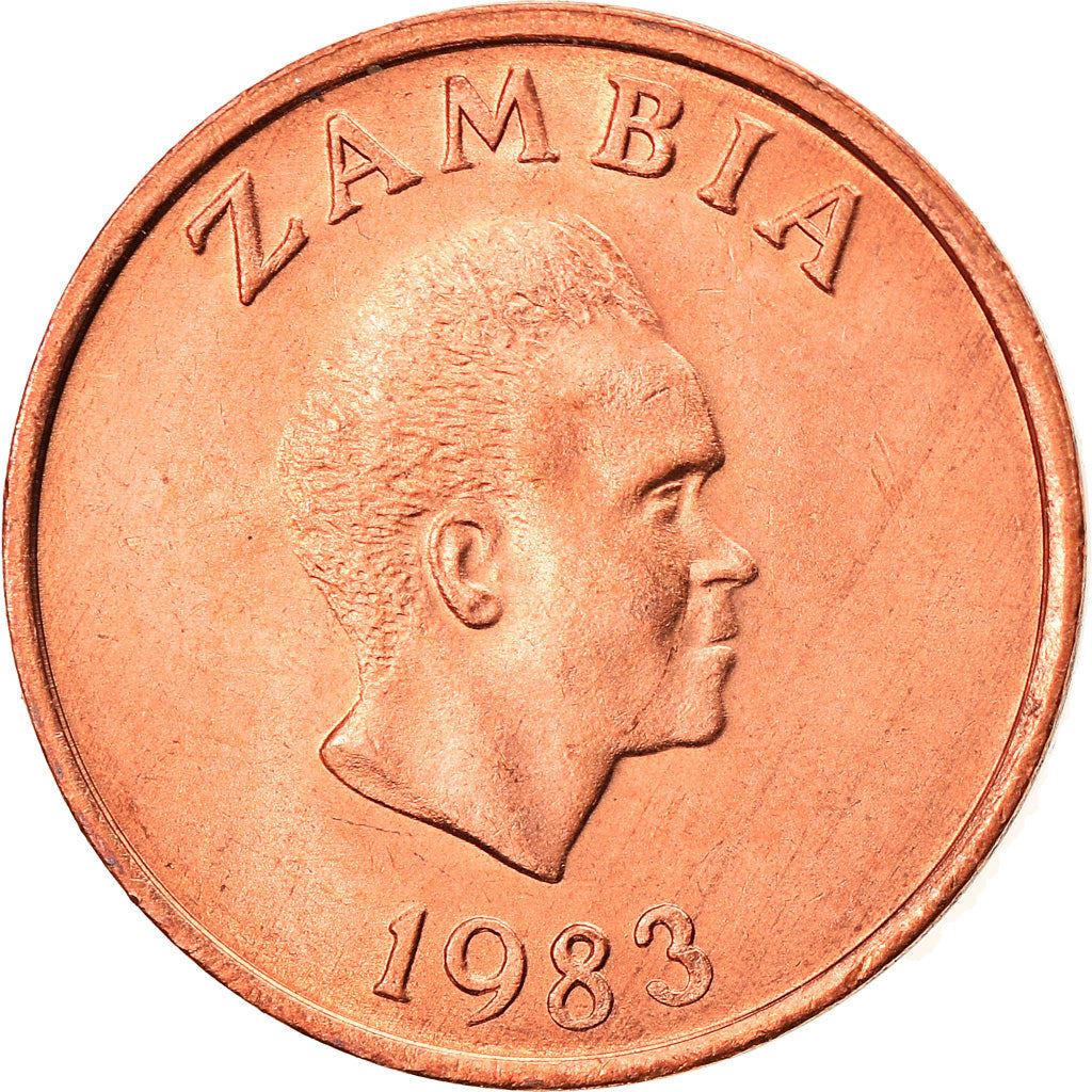 Zambia | 1 Ngwee Coin | Aardvark | Km:9A | 1982 - 1983