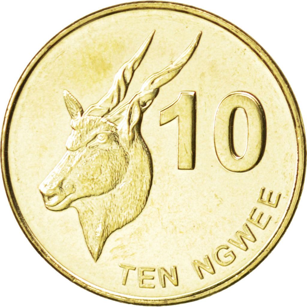 Zambia | 10 Ngwee Coin | Eland | Km:206 | 2012 - 2017