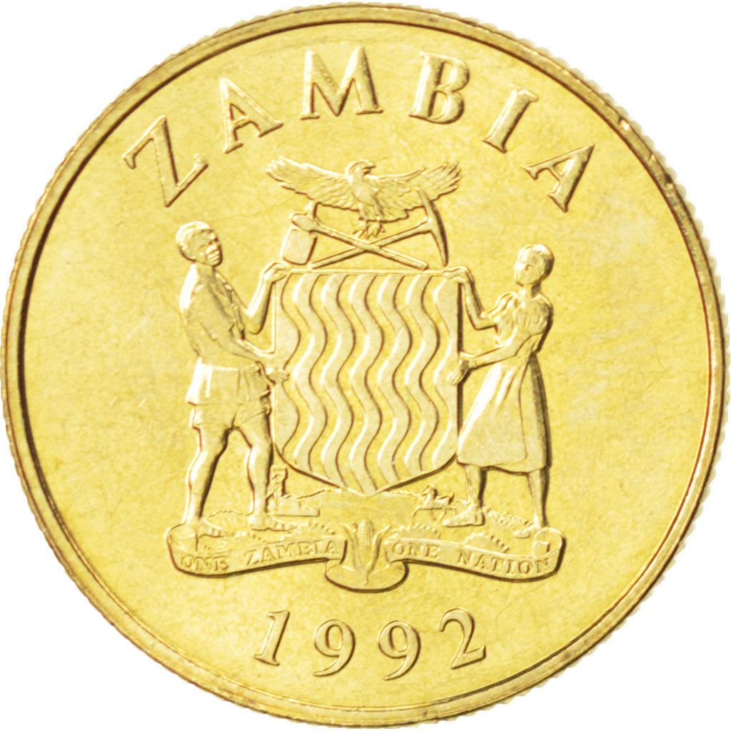 Zambia | 5 Kwacha Coin | Sable antelope | Km:31 | 1992