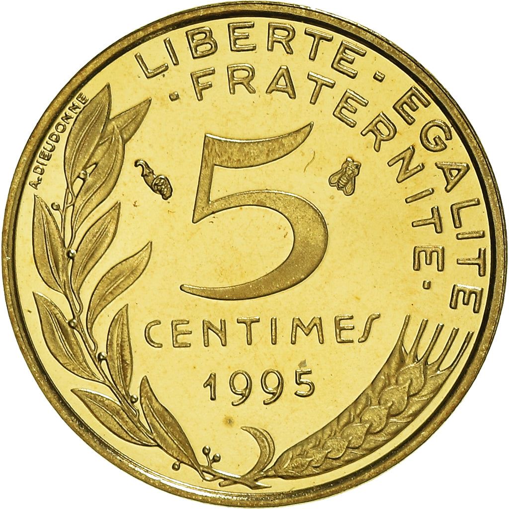 French Coin 5 Centimes | KM933 | France | 1966 - 2001