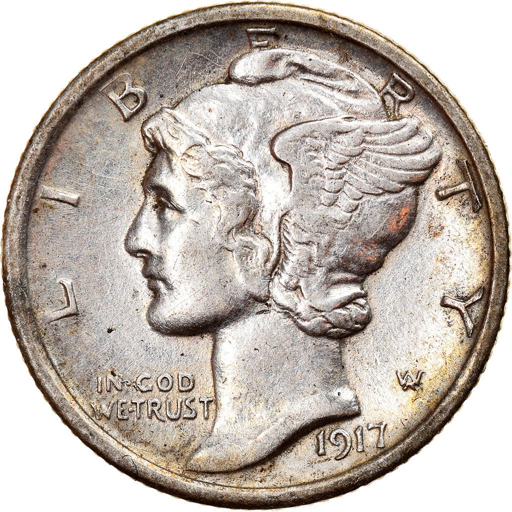 United States | 1 Dime Coin | Lady Liberty | Phrygian cap | KM140 | 1916 - 1945