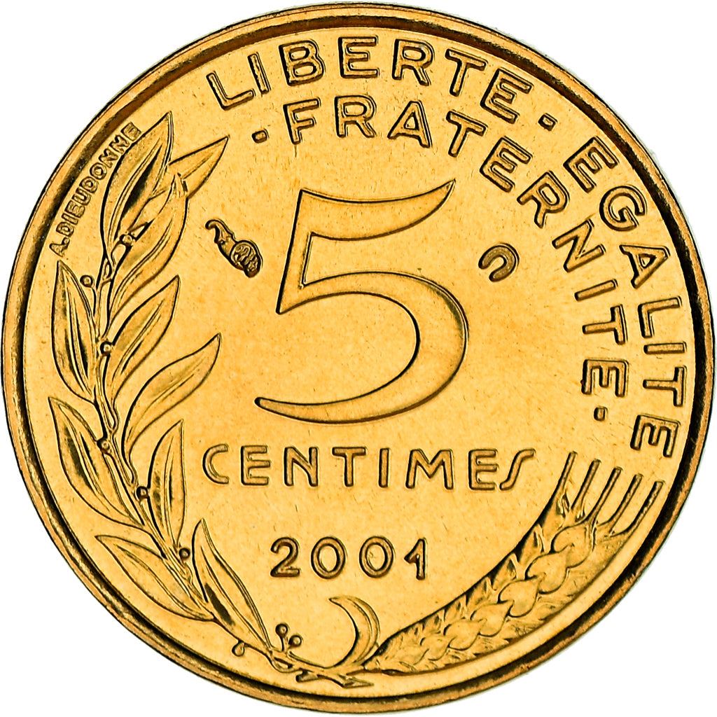 French Coin 5 Centimes | KM933 | France | 1966 - 2001