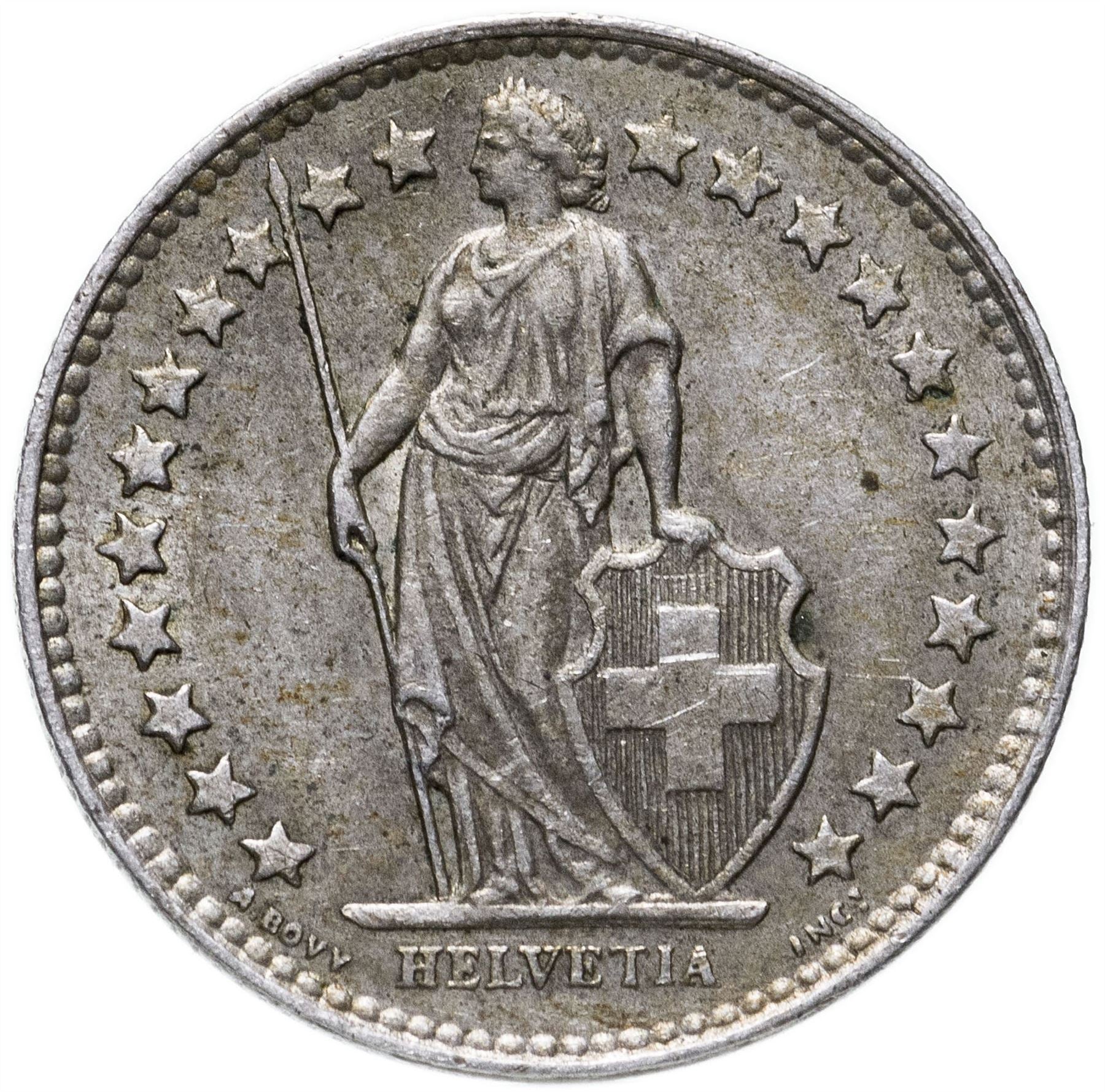 Switzerland Coin Swiss ½ Franc | Helvetia | KM23 | 1875 - 1967