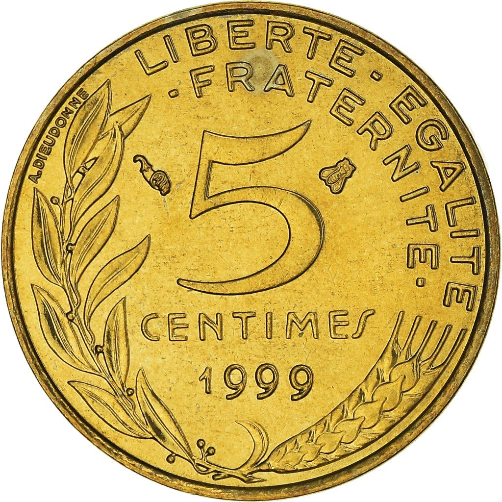 French Coin 5 Centimes | KM933 | France | 1966 - 2001