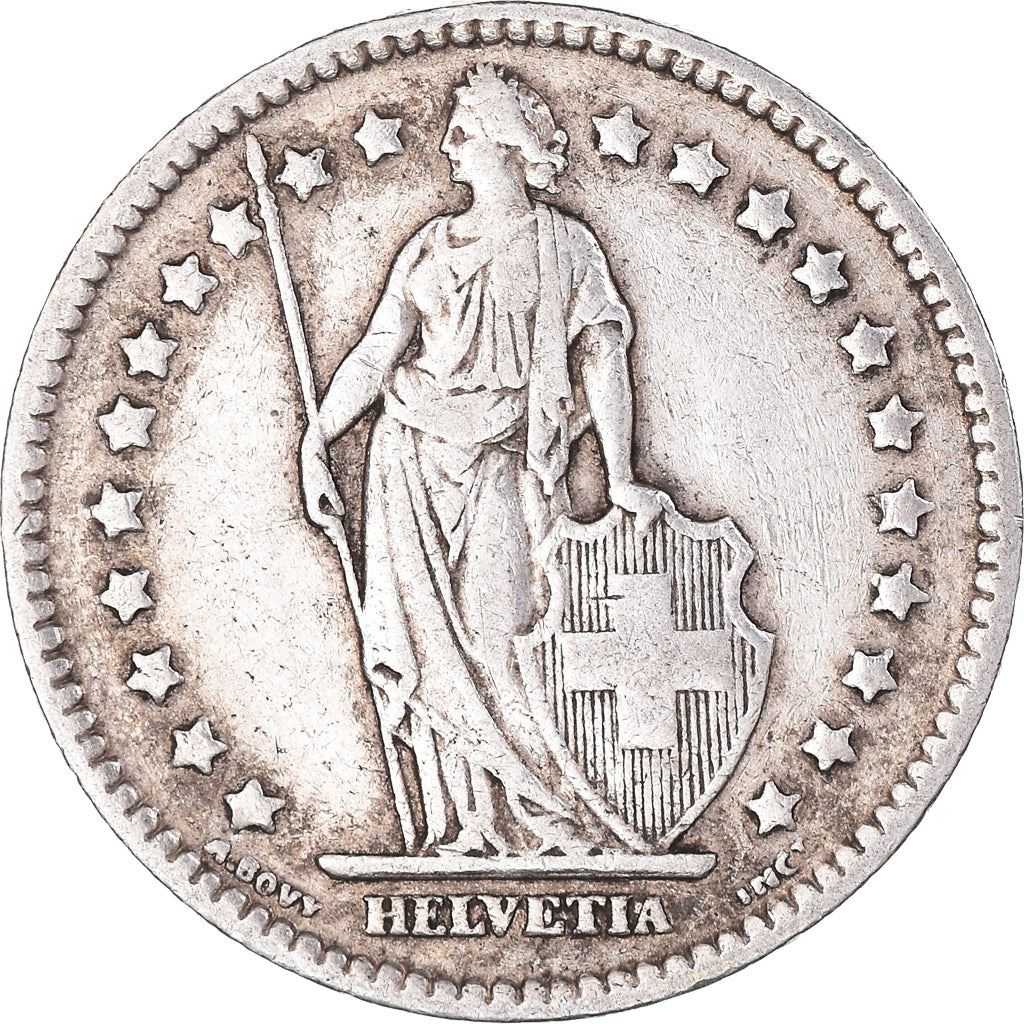 Switzerland Coin Swiss 1 Franc | Helvetia | KM24 | 1875 - 1967