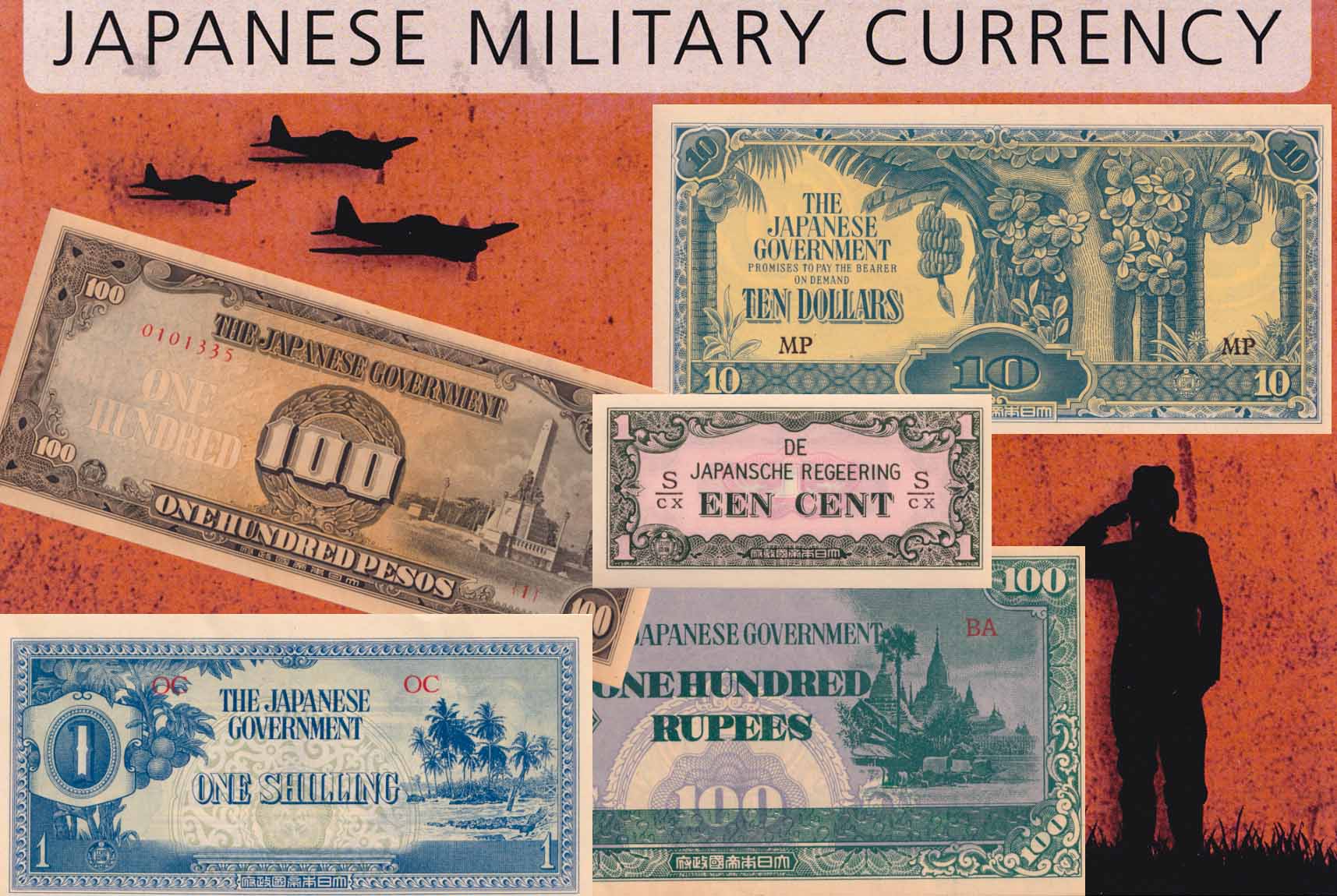 Japanese military banknotes | Japan banknotes | Rupees | Shilling | Dollars 