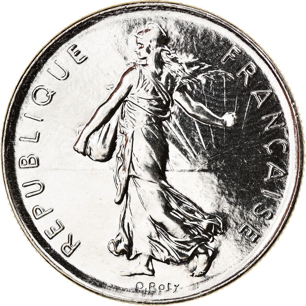 French 5 Francs Coin | signature O. Roty | KM926a.1 | France | 1969 - 2001