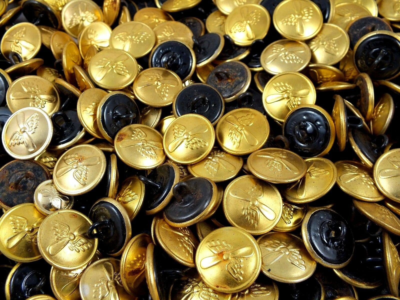 10 Soviet Union Pilot Buttons | Big Uniform Buttons | Aviation | Aeroflot | 21 mm