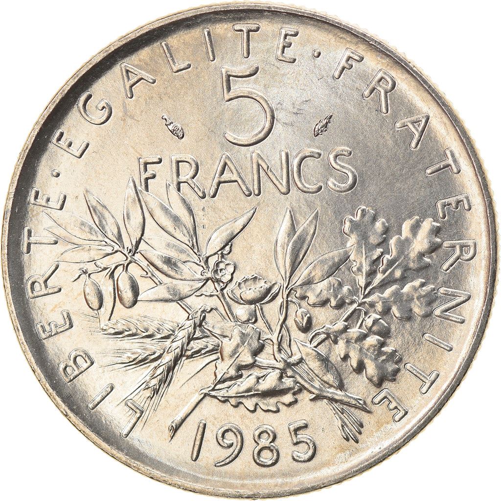 French 5 Francs Coin | signature O. Roty | KM926a.1 | France | 1969 - 2001