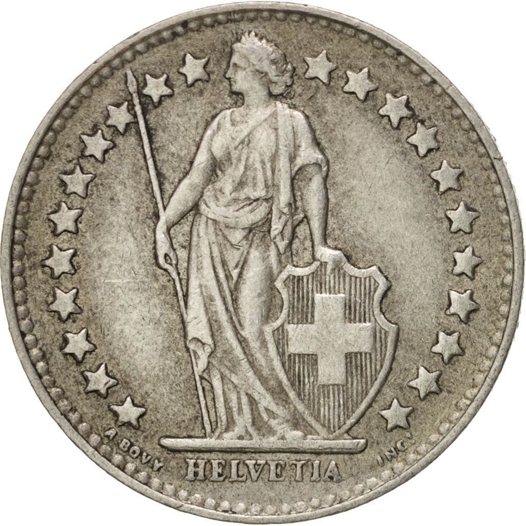 Switzerland Coin Swiss ½ Franc | Helvetia | KM23 | 1875 - 1967