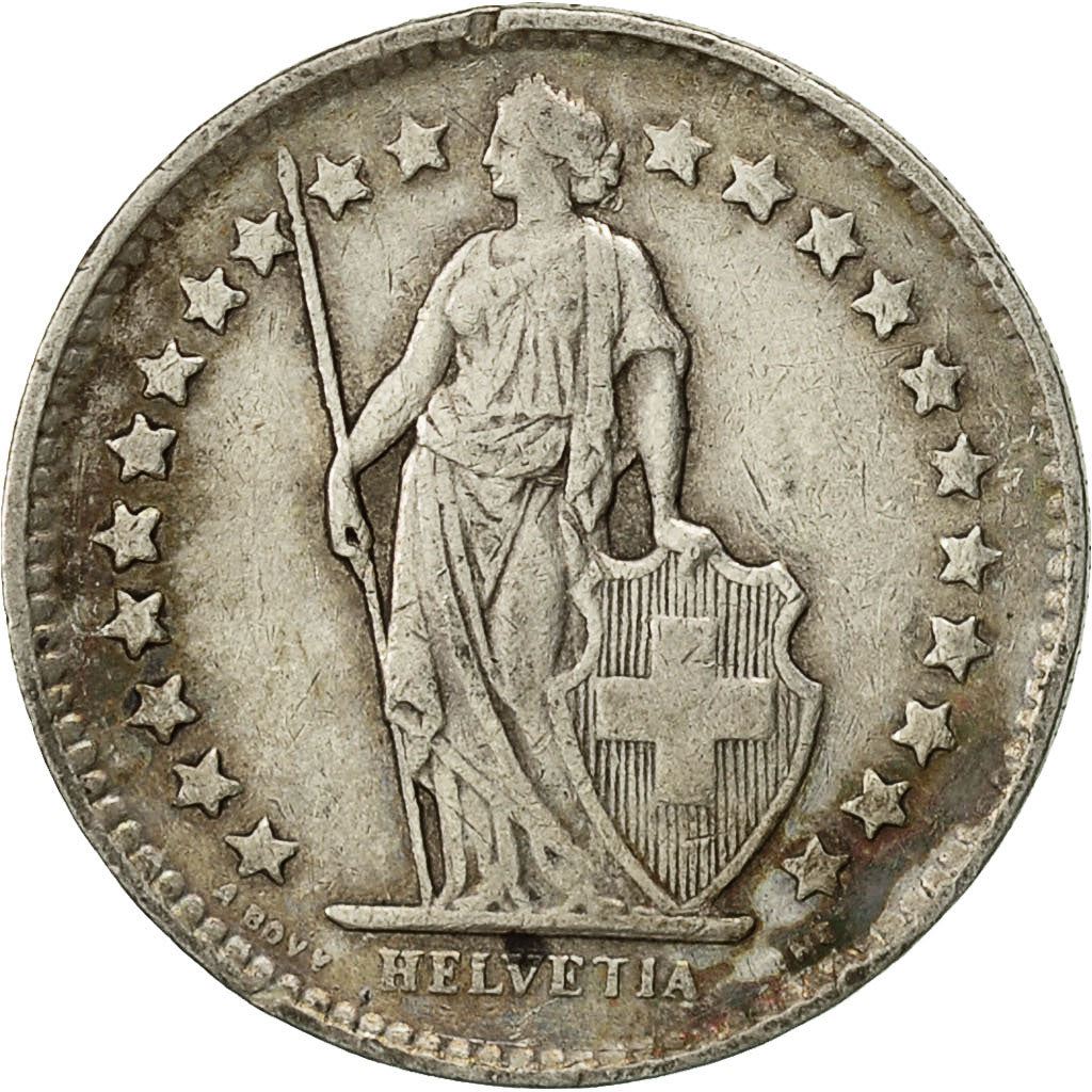 Switzerland Coin Swiss ½ Franc | Helvetia | KM23 | 1875 - 1967