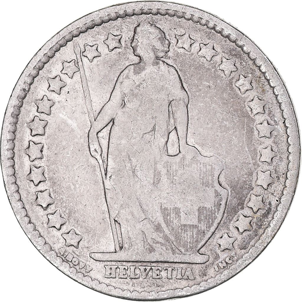 Switzerland Coin Swiss ½ Franc | Helvetia | KM23 | 1875 - 1967