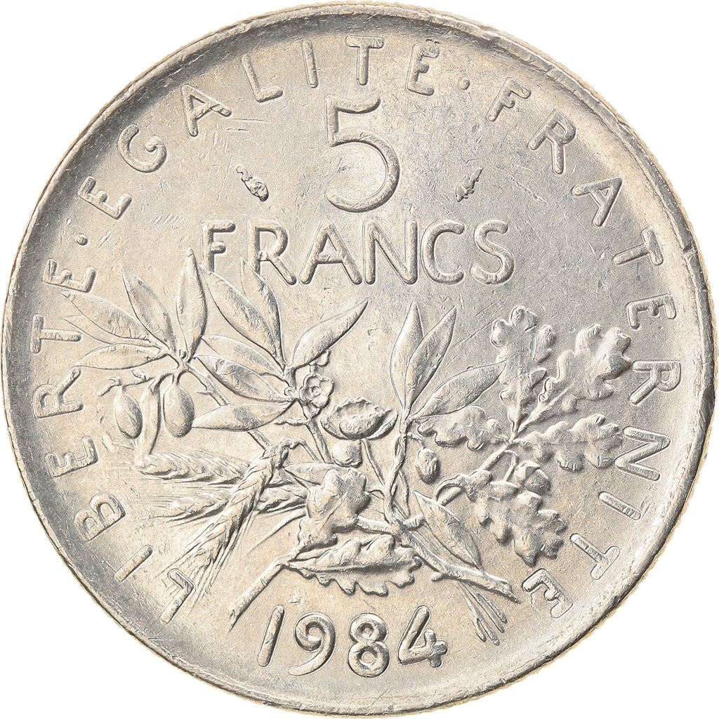 French 5 Francs Coin | signature O. Roty | KM926a.1 | France | 1969 - 2001