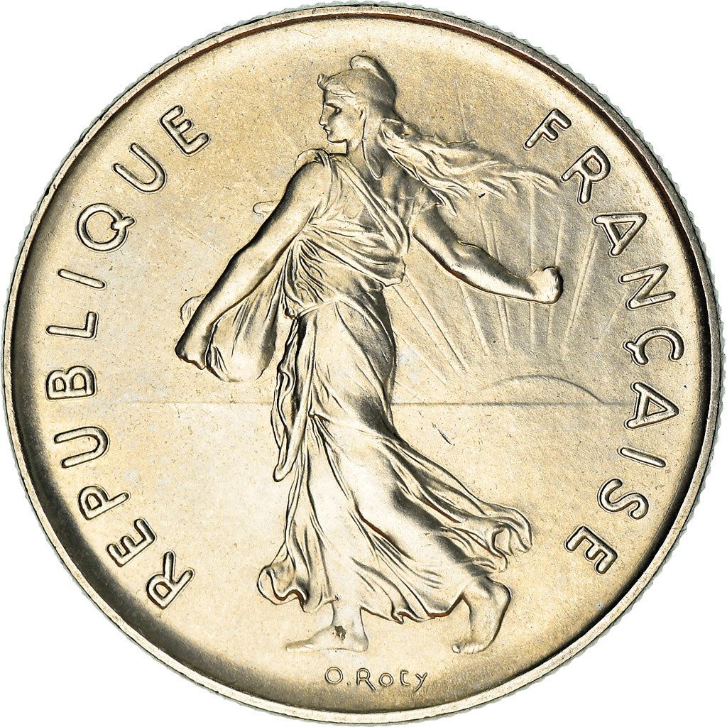 French 5 Francs Coin | signature O. Roty | KM926a.1 | France | 1969 - 2001