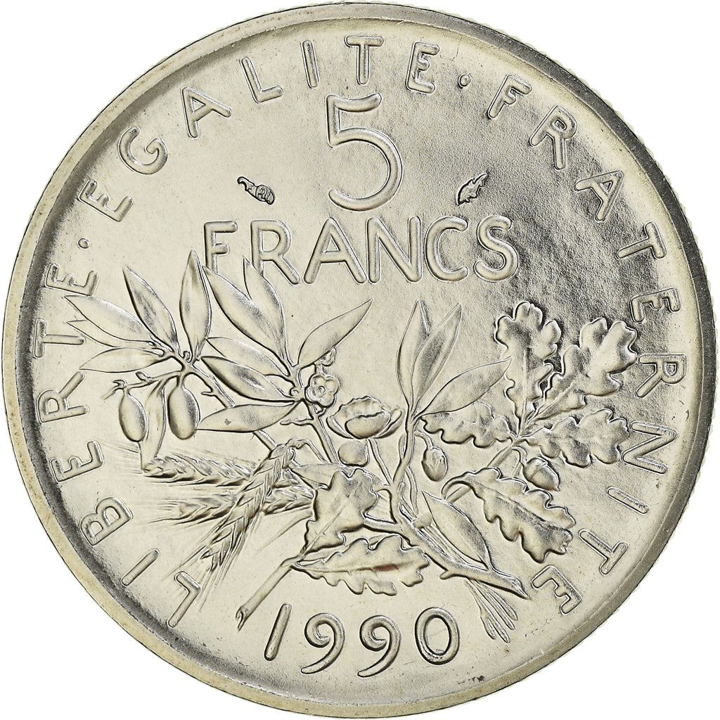 French 5 Francs Coin | signature O. Roty | KM926a.1 | France | 1969 - 2001