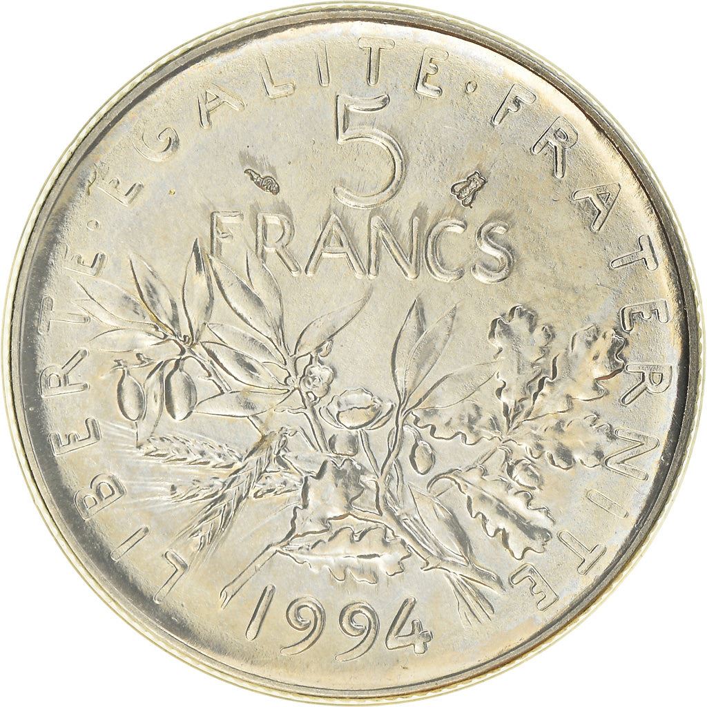 French 5 Francs Coin | signature O. Roty | KM926a.1 | France | 1969 - 2001