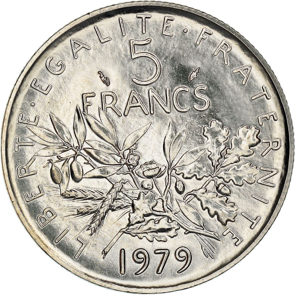 French 5 Francs Coin | signature O. Roty | KM926a.1 | France | 1969 - 2001