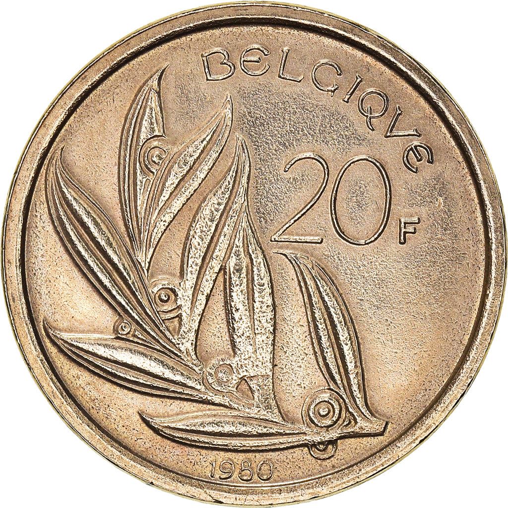 Belgium 20 Francs | 100 Coins | Baudouin I Belgique | Bird | Angel | 1980 - 1993