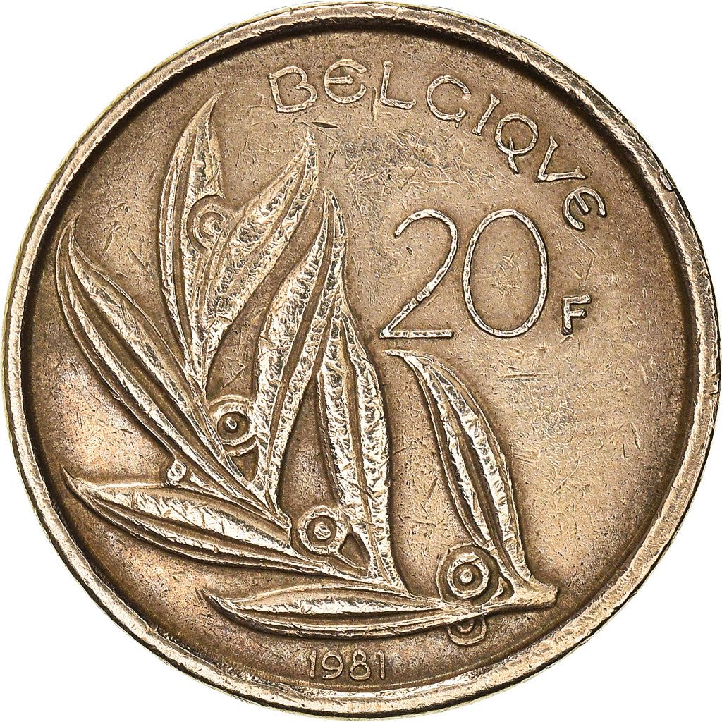 Belgium 20 Francs | 100 Coins | Baudouin I Belgique | Bird | Angel | 1980 - 1993