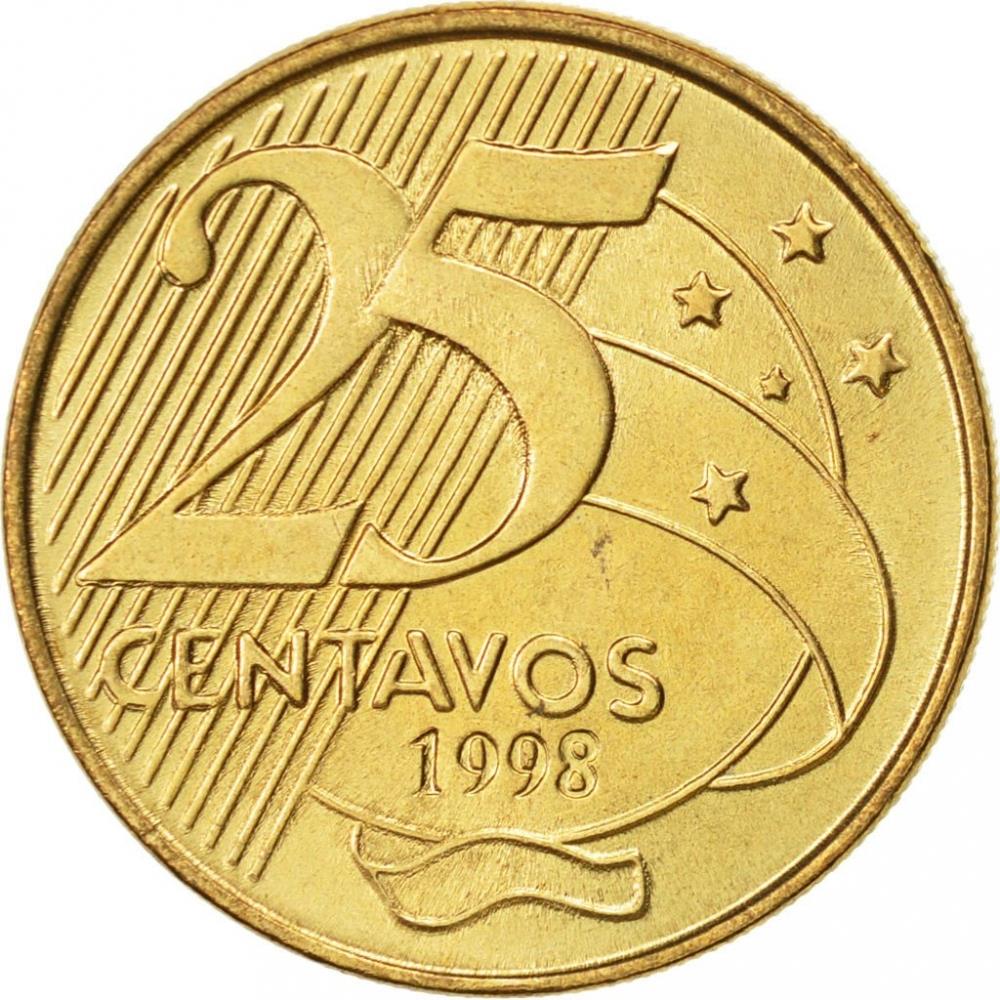 Brazil 25 Centavos | 100 Coins | Deodoro da Fonseca | KM650 | 1998 - 2021