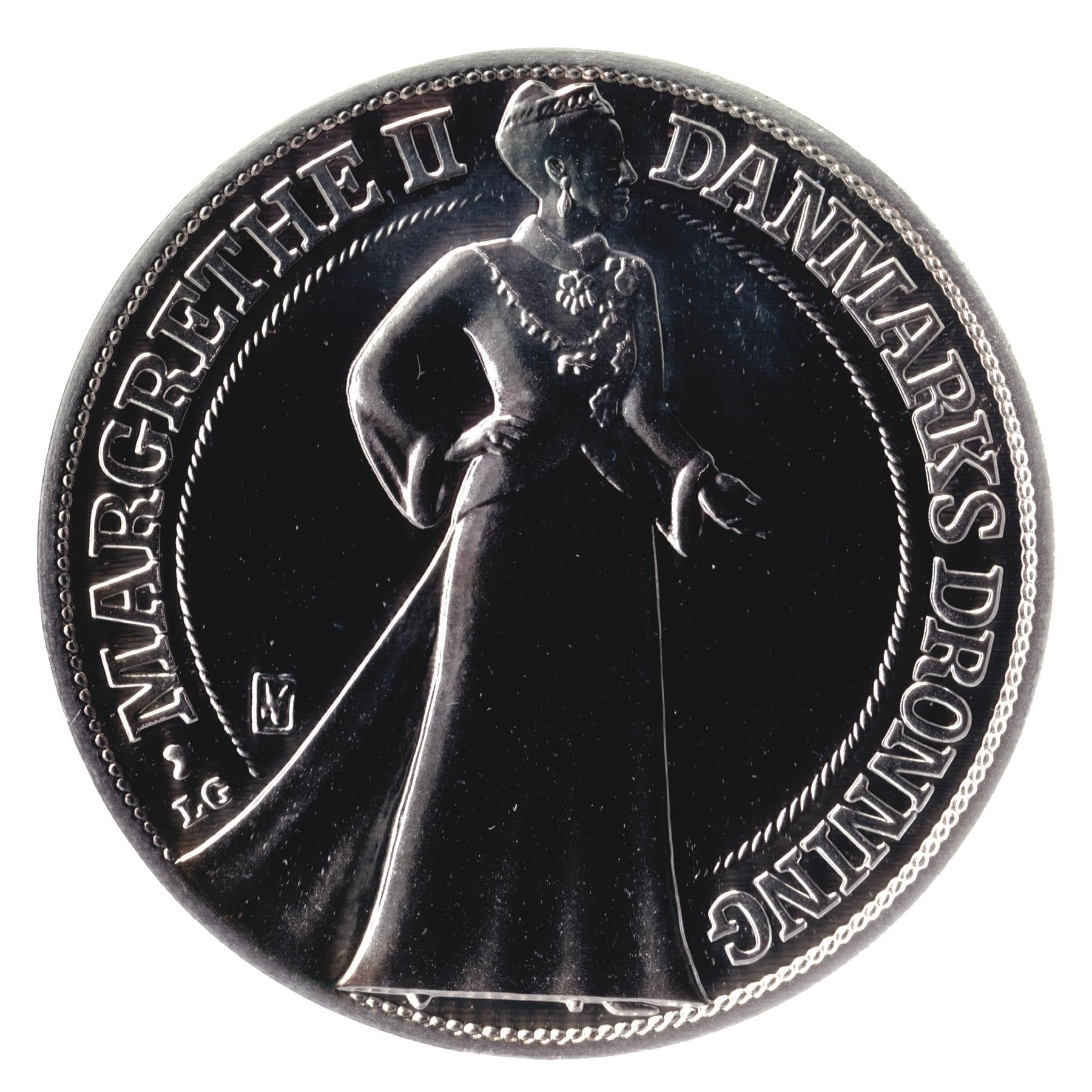 Danish Coin 200 Kroner | Queen Margrethe II | Silver Jubilee | KM884 | Denmark | 1997