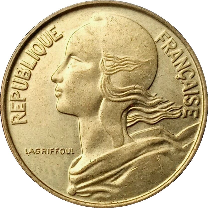 French Coin 10 Centimes | Marianne | Phrygian cap | KM929 | France | 1962 - 2001