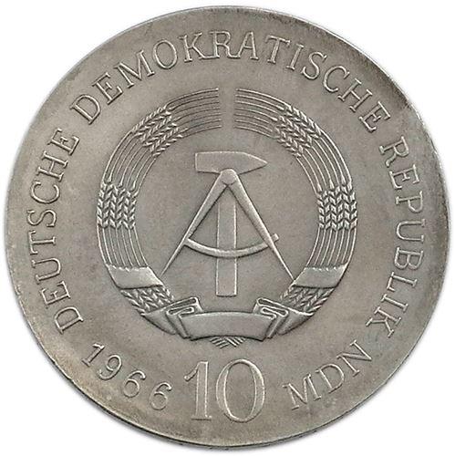 German Democratic Republic Coin Germany 10 Mark | Karl Friedrich Schinkel | KM15 | 1966