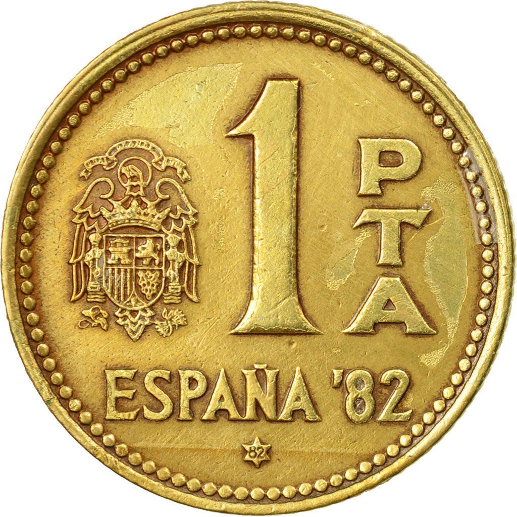 Spain 1 Peseta | 100 Coins | King Juan Carlos I | Espana '82 | KM816 | 1980