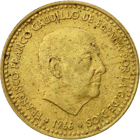 Spain 1 Peseta | 100 Coins | Spanish Dictator Francisco Franco | KM796 | 1966